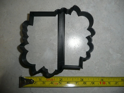 Floral Square Frame Outline Flower Edge Accent Cookie Cutter USA PR3225