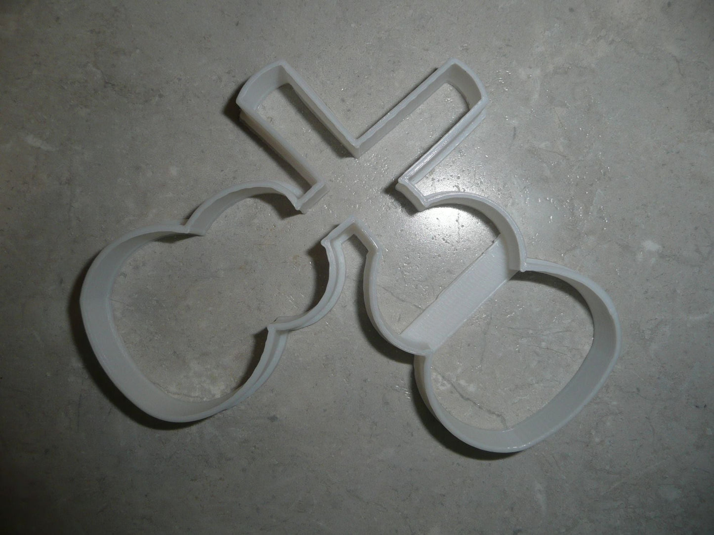 6x Dual Guitars Crossed Fondant Cutter Cupcake Topper 1.75 IN USA FD3241