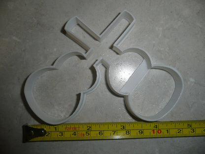 Dual Guitars Crossed Outline Two 2 Dueling Cookie Cutter USA PR3241