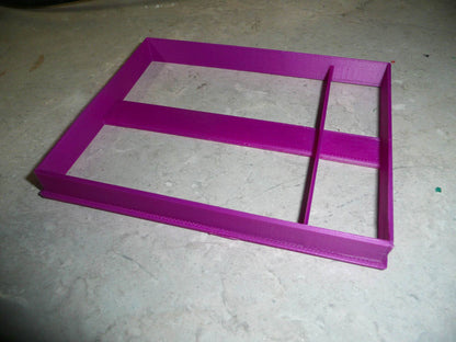 Rectangle With Side Vertical Or Horizontal Divide Cookie Cutter USA PR3042