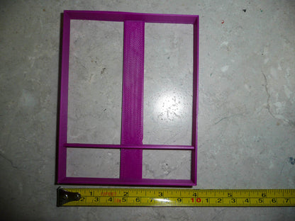 Rectangle With Side Vertical Or Horizontal Divide Cookie Cutter USA PR3042