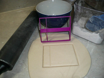 Rectangle With Side Vertical Or Horizontal Divide Cookie Cutter USA PR3042