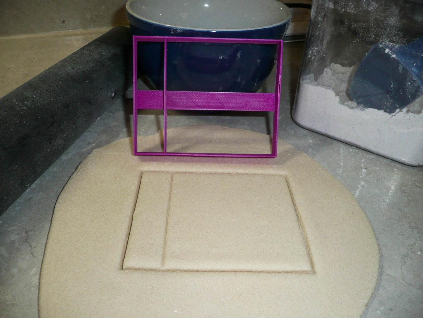 Rectangle With Side Vertical Or Horizontal Divide Cookie Cutter USA PR3042