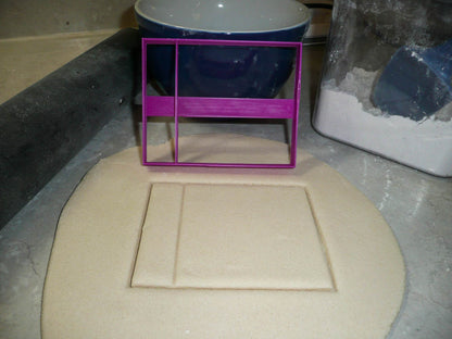Rectangle With Side Vertical Or Horizontal Divide Cookie Cutter USA PR3042