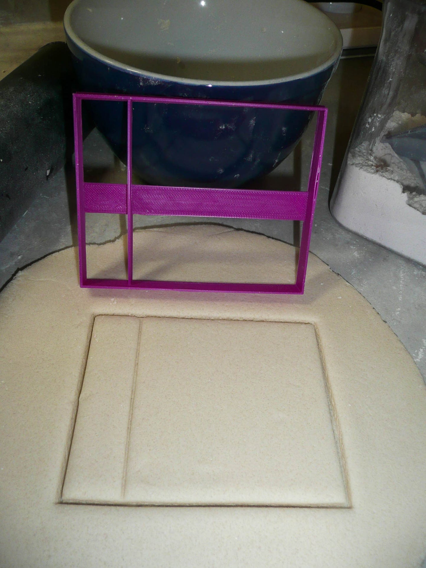 Rectangle With Side Vertical Or Horizontal Divide Cookie Cutter USA PR3042