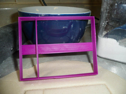 Rectangle With Side Vertical Or Horizontal Divide Cookie Cutter USA PR3042