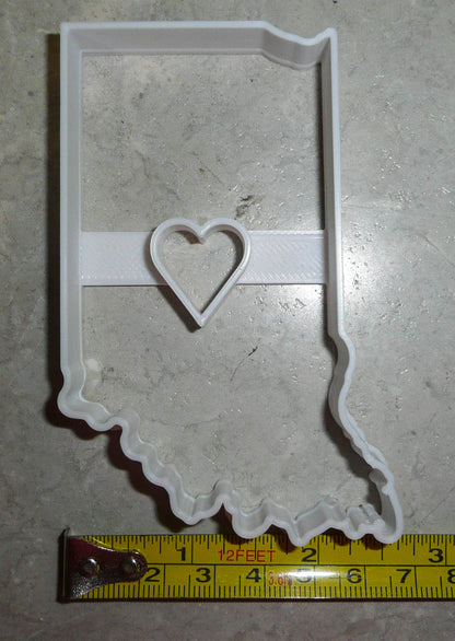 Indiana State With Indianapolis Heart Hoosiers Capitol Cookie Cutter USA PR3215