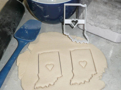 Indiana State With Indianapolis Heart Hoosiers Capitol Cookie Cutter USA PR3215