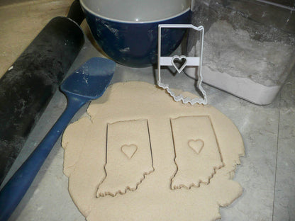 Indiana State With Indianapolis Heart Hoosiers Capitol Cookie Cutter USA PR3215