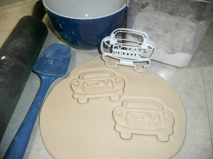 Just Married Sign On Wedding Getaway Car Newlyweds Cookie Cutter USA PR3012