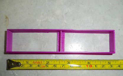 Long Rectangle Shape With Vertical Divide Small Size Cookie Cutter USA PR3043