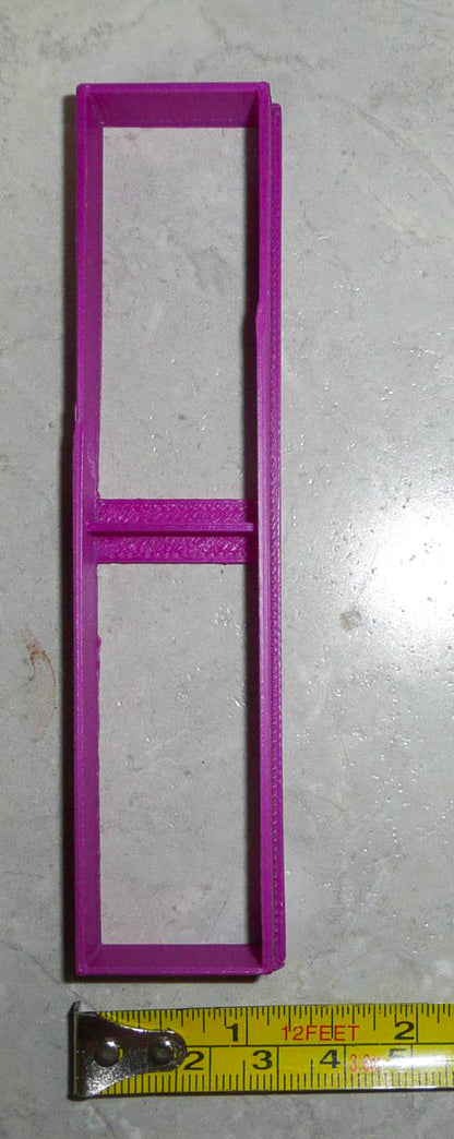 Long Rectangle Shape With Vertical Divide Small Size Cookie Cutter USA PR3043
