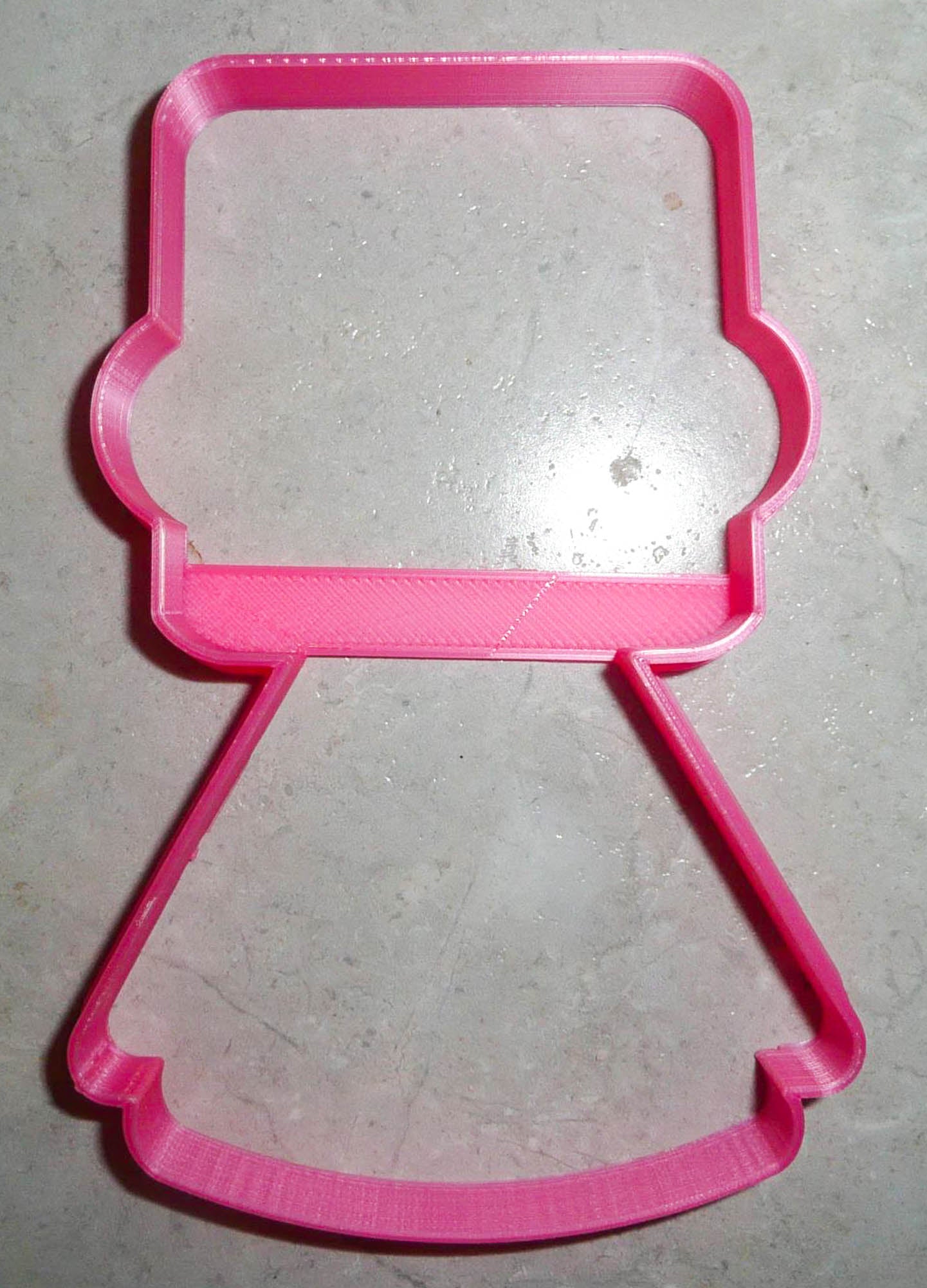 Girl Body With Square Head Hat Outline Vintage Kids Toy Cookie Cutter USA PR3186