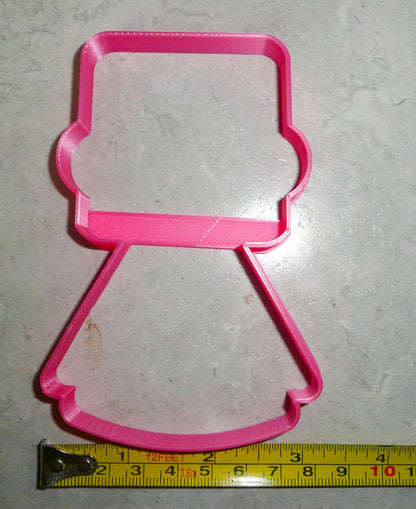 Girl Body With Square Head Hat Outline Vintage Kids Toy Cookie Cutter USA PR3186