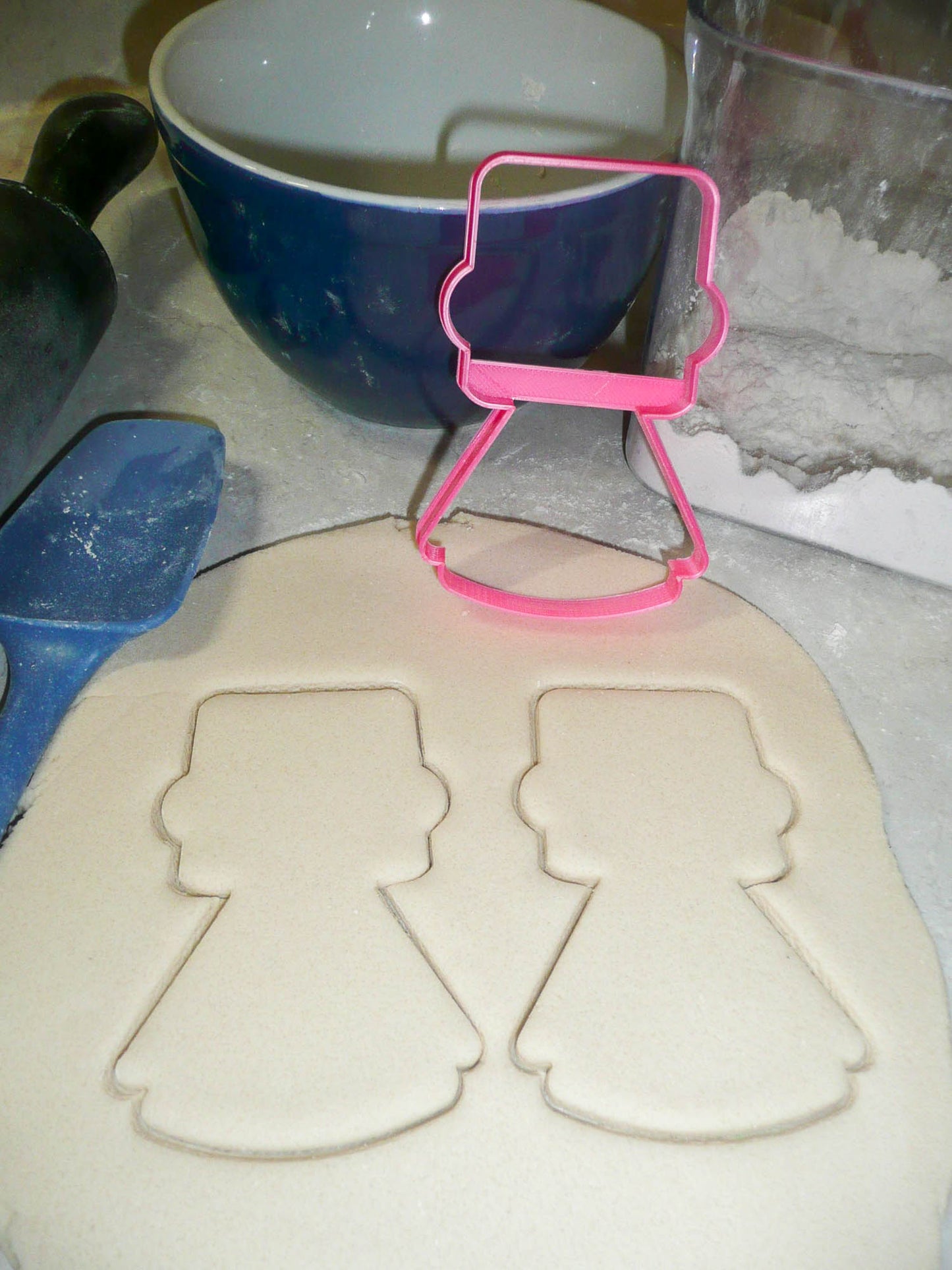 Girl Body With Square Head Hat Outline Vintage Kids Toy Cookie Cutter USA PR3186