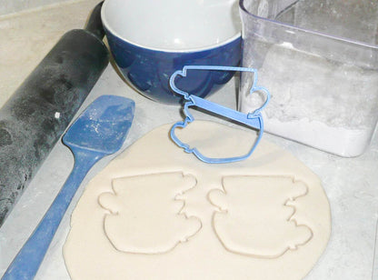 Stacked Tea Cups Teacups Outline Whimsical Theme Party Cookie Cutter USA PR3232