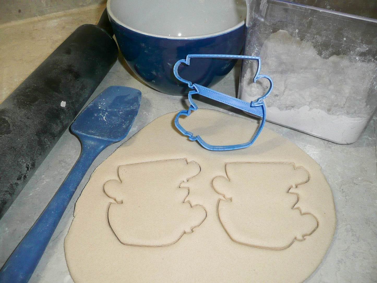 Stacked Tea Cups Teacups Outline Whimsical Theme Party Cookie Cutter USA PR3232