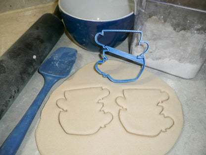 Stacked Tea Cups Teacups Outline Whimsical Theme Party Cookie Cutter USA PR3232