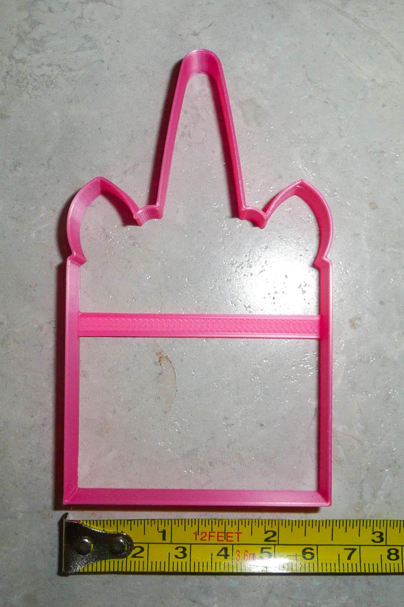 Square Unicorn Head Outline Magical Horse Spiral Horn Cookie Cutter USA PR3233