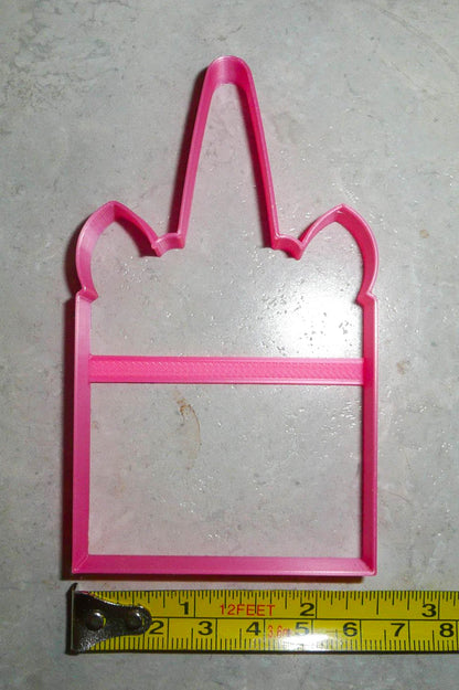 Square Unicorn Head Outline Magical Horse Spiral Horn Cookie Cutter USA PR3233