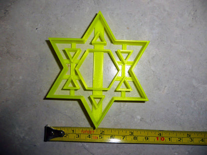 Star Of David Hebrew Shield Jewish Symbol Judaism Cookie Cutter USA PR3286