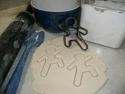 Running Moving Action Gingerbread Man Outline Christmas Cookie Cutter USA PR2153