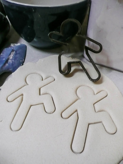 Running Moving Action Gingerbread Man Outline Christmas Cookie Cutter USA PR2153