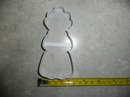 Lady In Winter Coat Outline Long Elegant Jacket Parka Cookie Cutter USA PR3085