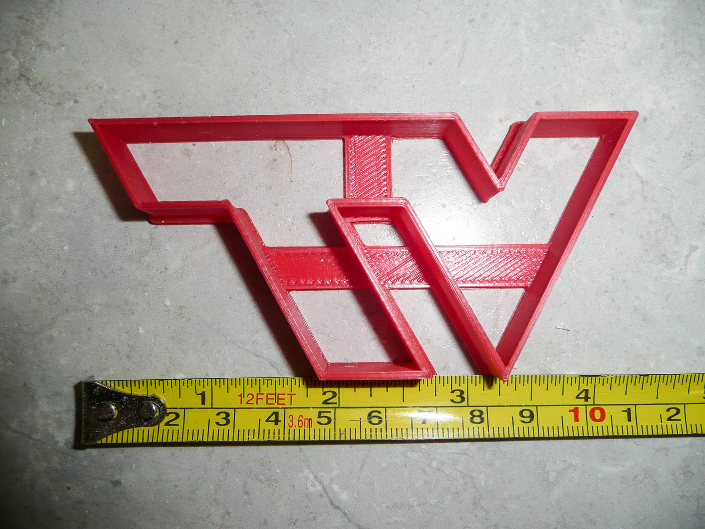 Virginia Tech University VT Letters Sports Athletics Cookie Cutter USA PR3283