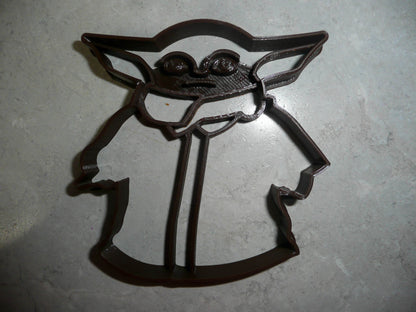 6x Baby Yoda Child Fondant Cutter Cupcake Topper 1.75 IN USA FD3301