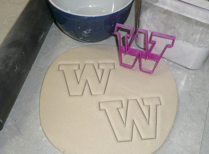 University of Washington Huskies W Letter Athletics Cookie Cutter USA PR3015