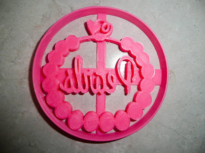 Pearls Fashion Girl Baby Shower Gender Reveal Cookie Cutter USA PR3027