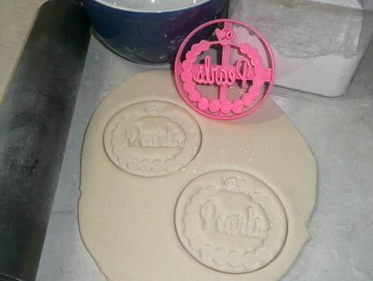 Pearls Fashion Girl Baby Shower Gender Reveal Cookie Cutter USA PR3027