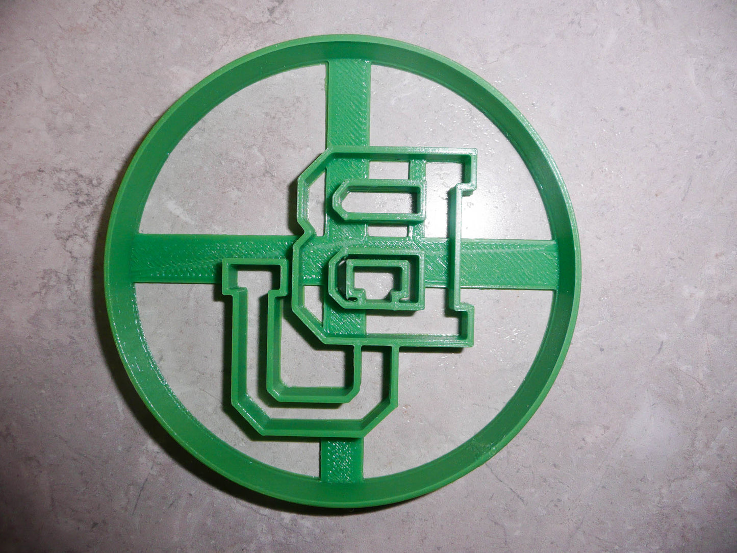 6x Baylor Univ BU Letters Fondant Cutter Cupcake Topper 1.75 IN USA FD3038