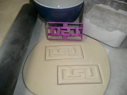 Louisiana State University LSU Letters Sports Athletics Cookie Cutter USA PR3040