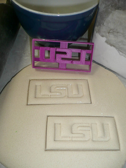 Louisiana State University LSU Letters Sports Athletics Cookie Cutter USA PR3040