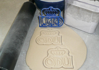 Old Dominion University ODU Letters Crown Cookie Cutter USA PR3279