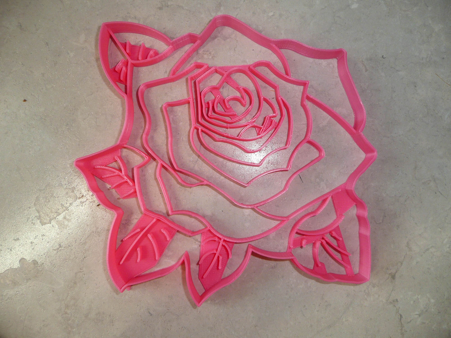 Rose Flower 7.5 Inch Pie Top Topper Design Or Large Cookie Cutter USA PR3314