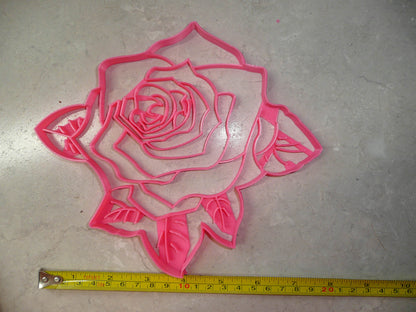 Rose Flower 7.5 Inch Pie Top Topper Design Or Large Cookie Cutter USA PR3314