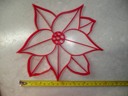 Poinsettia Flower Christmas Plant 7.5 Inch Pie Top Topper Cutter USA PR3316