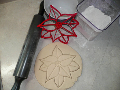 Poinsettia Flower Christmas Plant 7.5 Inch Pie Top Topper Cutter USA PR3316