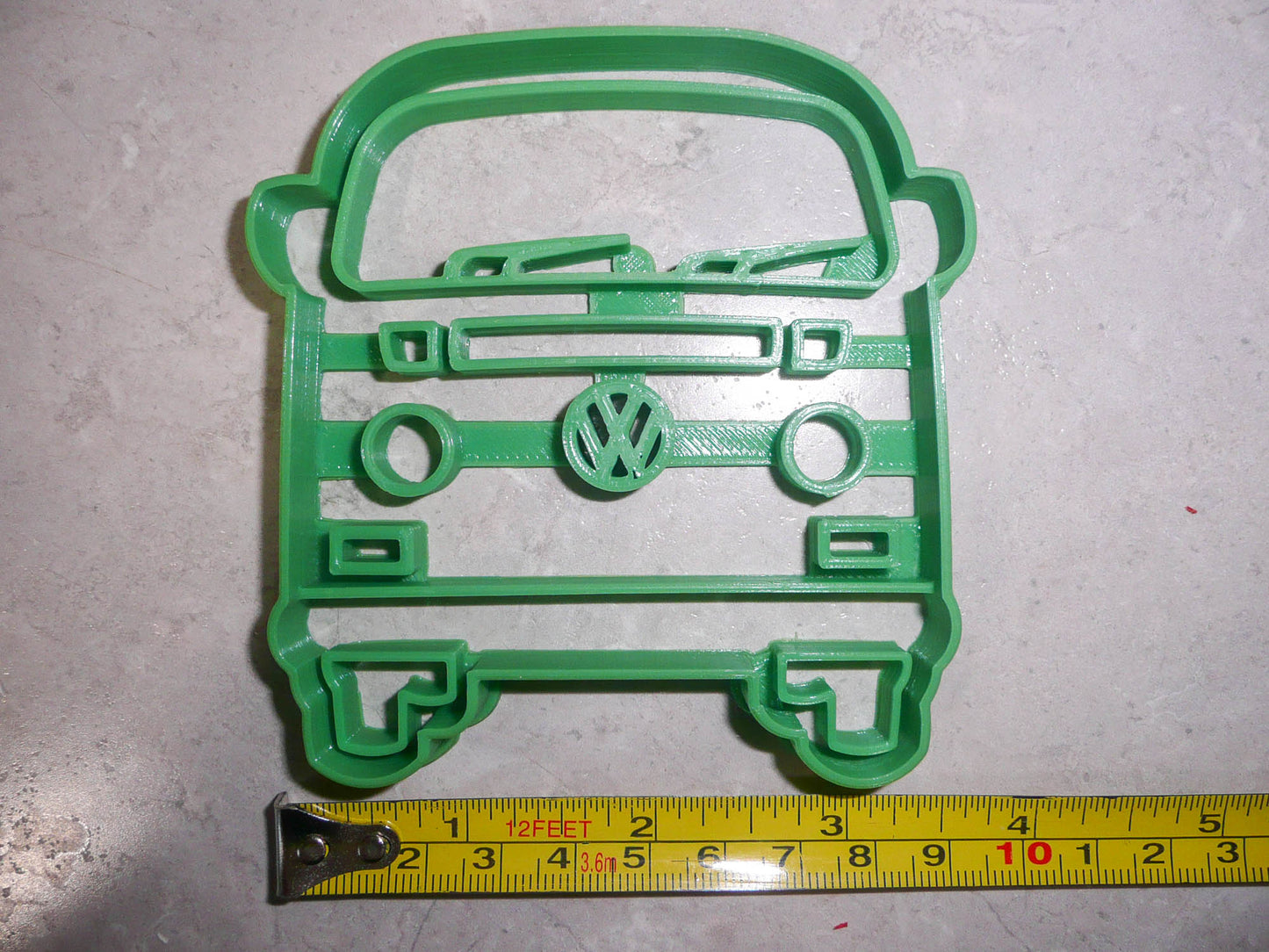 Vintage 1970s Groovy Bus Hippy Van Front End View Cookie Cutter USA PR3252