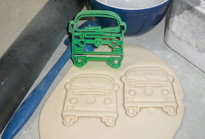 Vintage 1970s Groovy Bus Hippy Van Front End View Cookie Cutter USA PR3252