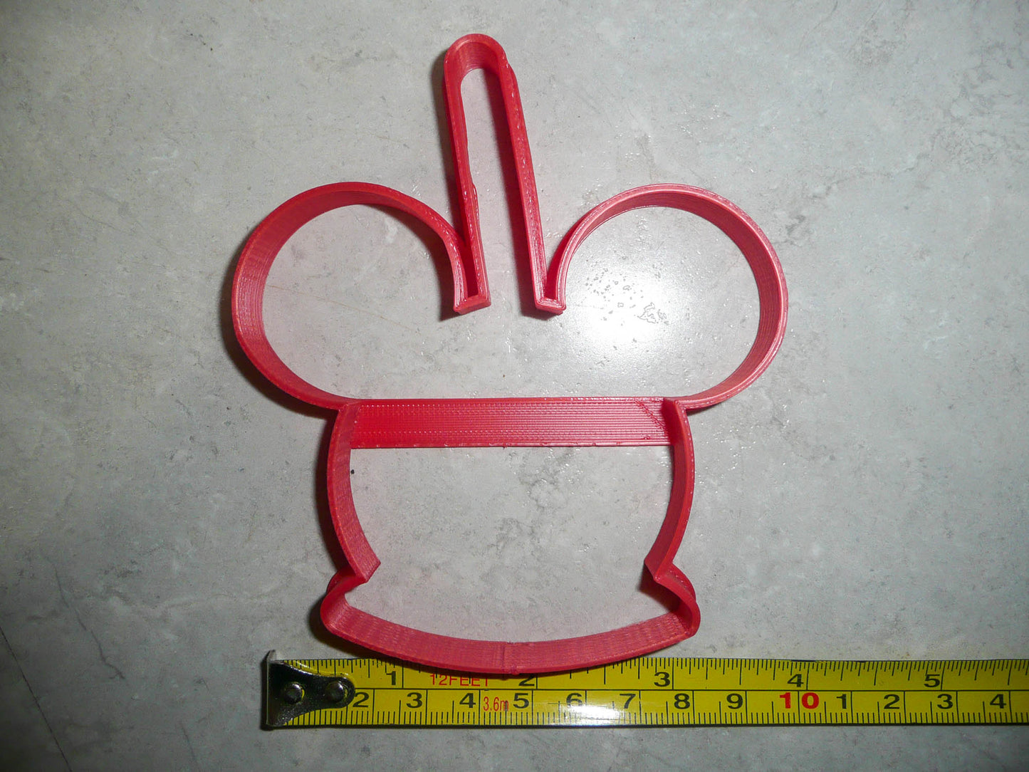 Mickey Mouse Head Caramel Candy Apple Snack Food Cookie Cutter USA PR3304