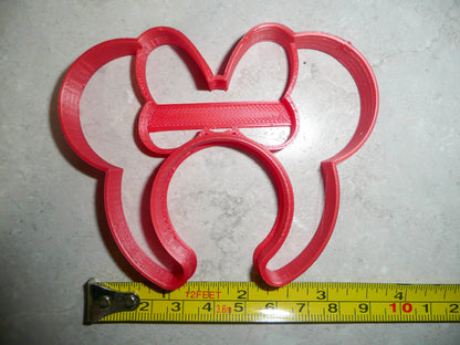 Minnie Mouse Ears Headband With Bow Cartoon Character Cookie Cutter USA PR3309