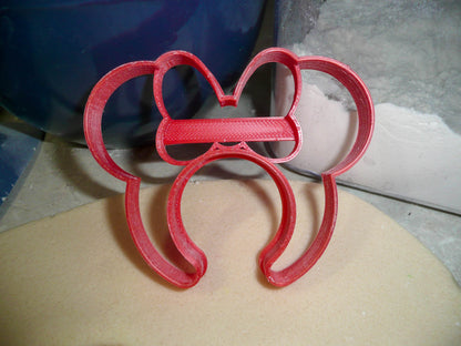 Minnie Mouse Ears Headband With Bow Cartoon Character Cookie Cutter USA PR3309