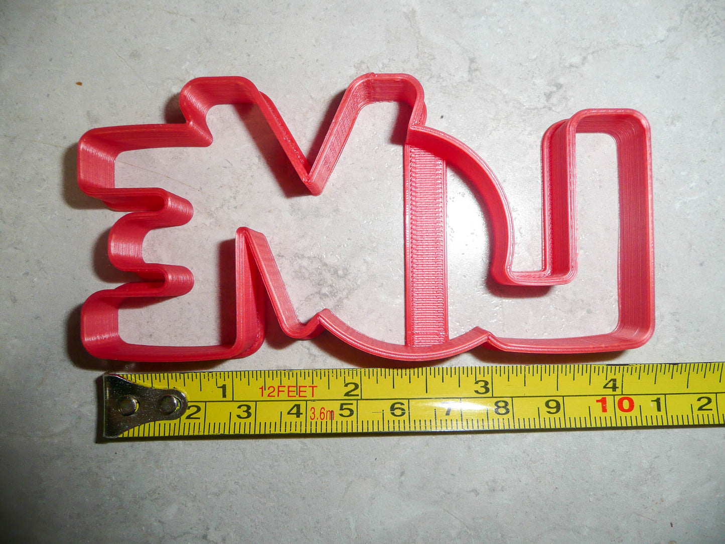 Love Word Block Letters Outline Valentines Wedding Cookie Cutter USA PR3323