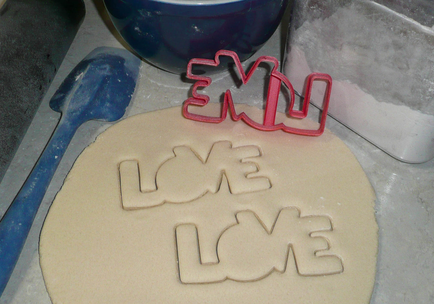 Love Word Block Letters Outline Valentines Wedding Cookie Cutter USA PR3323