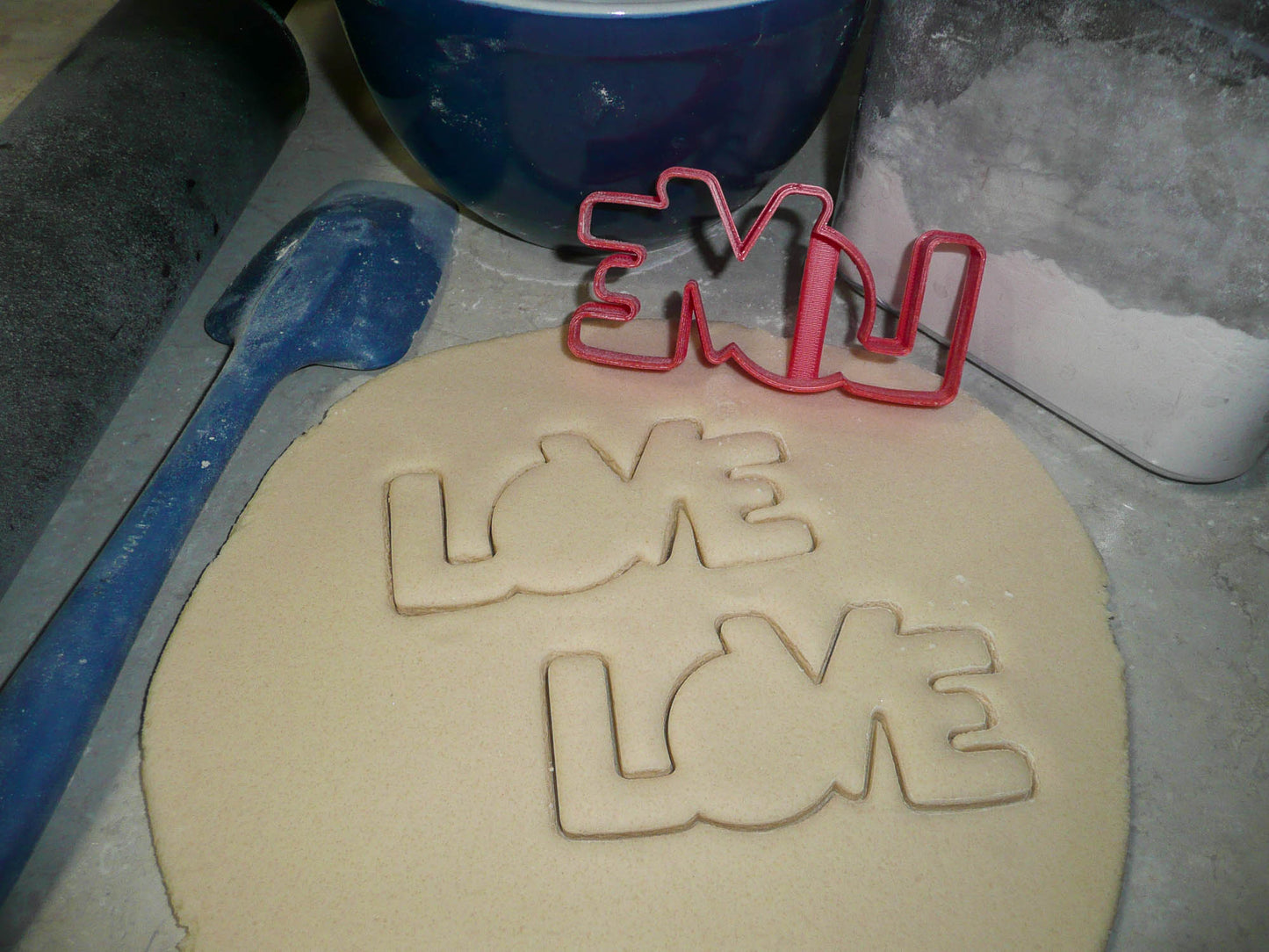 Love Word Block Letters Outline Valentines Wedding Cookie Cutter USA PR3323