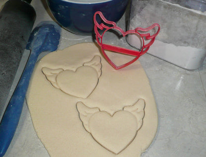 Heart With Angel Wings Love Memorial Tattoo Valentines Cookie Cutter USA PR3324